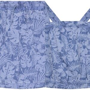 Hurley Girls Blue Floral Two-Piece Matching Set